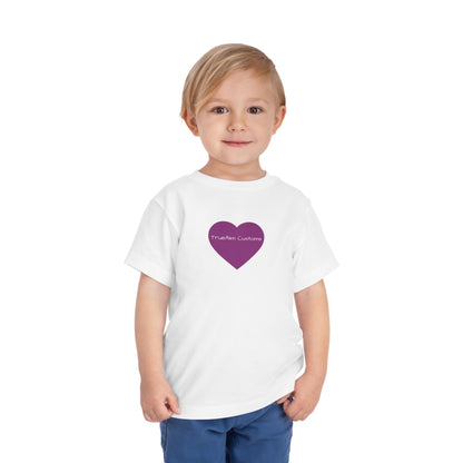 Toddler Tee — Purple Heart Graphic Kids Shirt, Cute Valentine's or Everyday Baby Gift