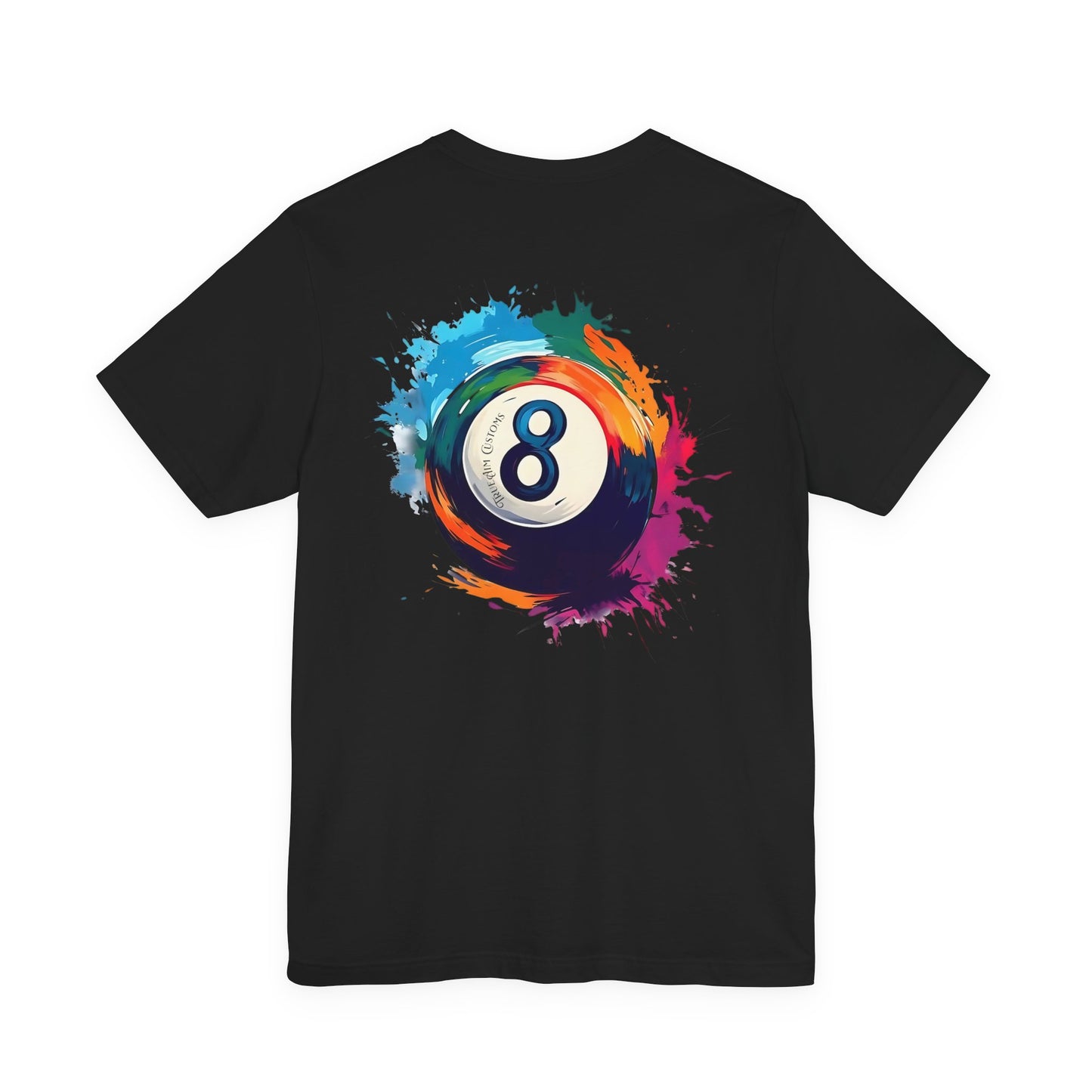 8 Ball Splash T‑Shirt — Colorful Pool Billiards Tee
