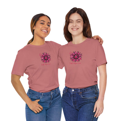 Faith Hope Love Floral Tee — Inspirational Women's Short Sleeve Shirt