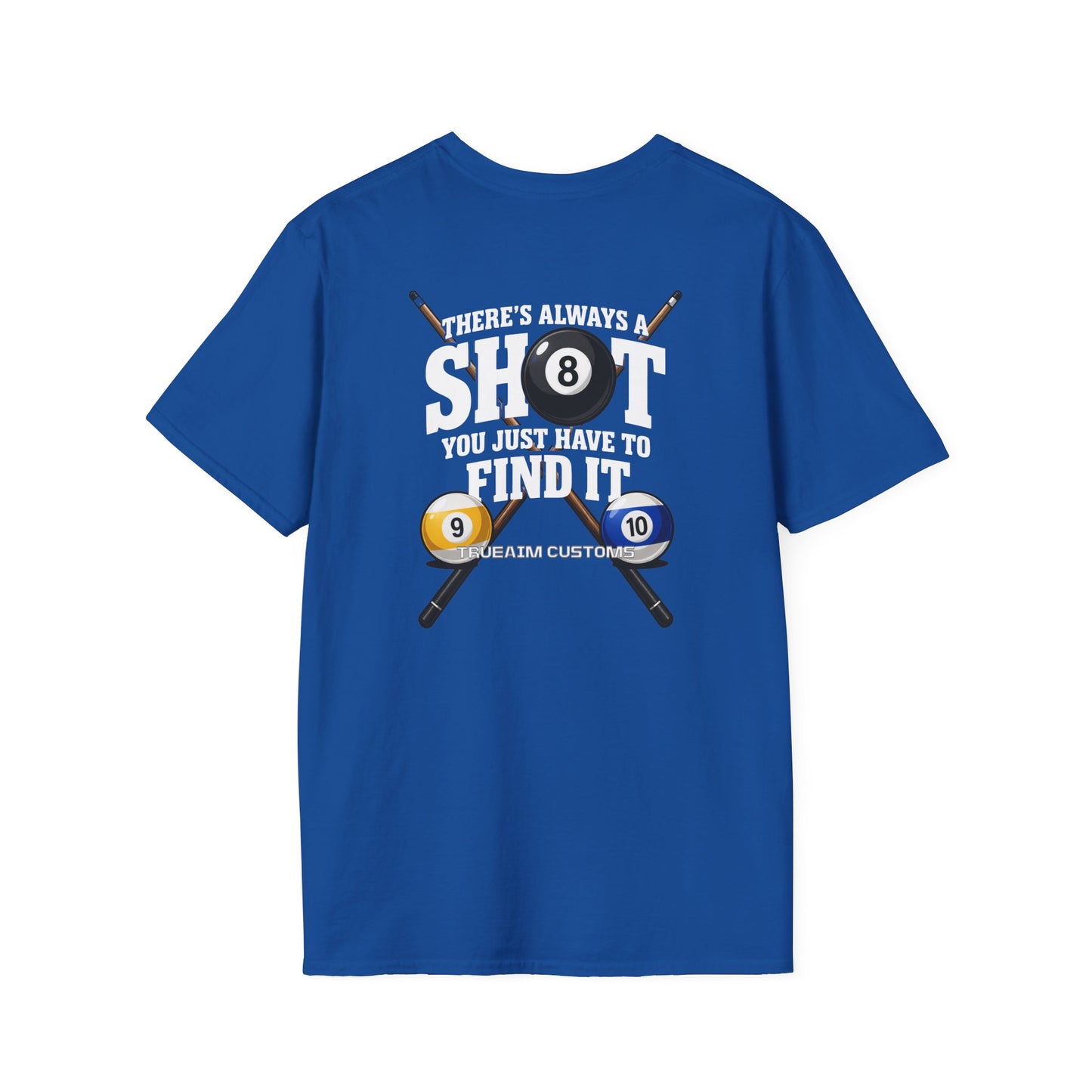 ‘Always A Shot' Billiards Cue & 8-Ball Graphic