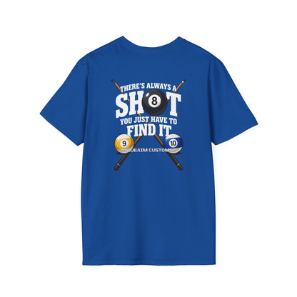 ‘Always A Shot' Billiards Cue & 8-Ball Graphic