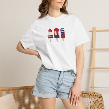 Patriotic Popsicle T-Shirt — USA Flag Ice Cream Graphic Tee