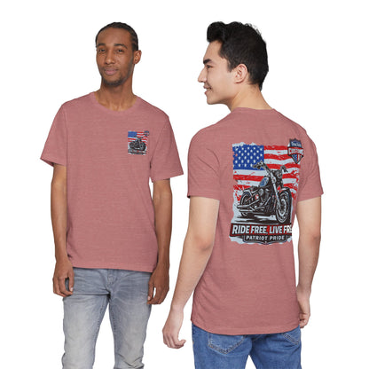 Freedom Motorcycle T-Shirt – American Flag Biker Tee