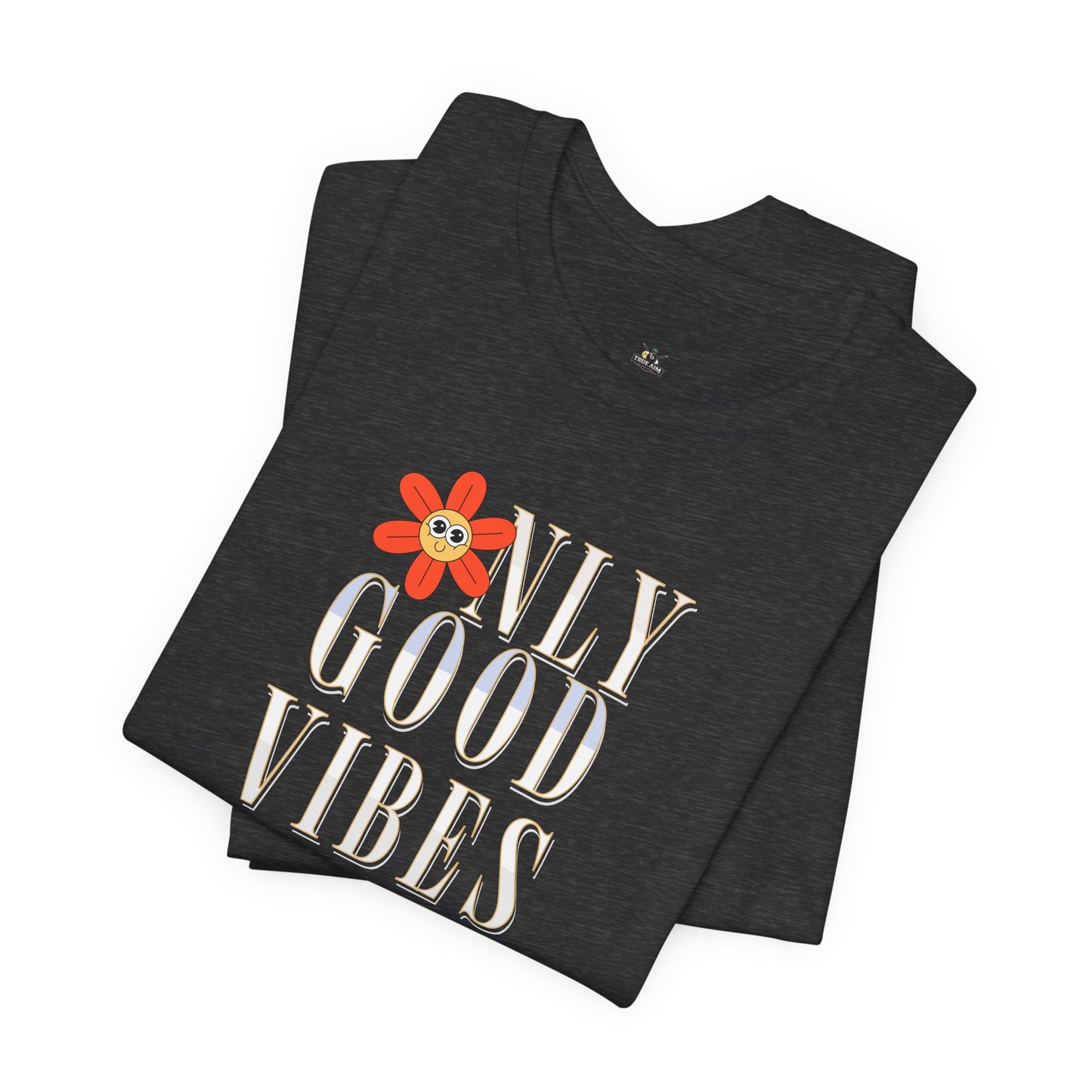Good Vibes Floral Tee — 'Only Good Vibes' Graphic T‑Shirt- matching Adult Tee