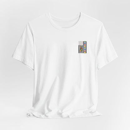 Autism Awareness Flag T-Shirt — Puzzle Ribbon Support Tee