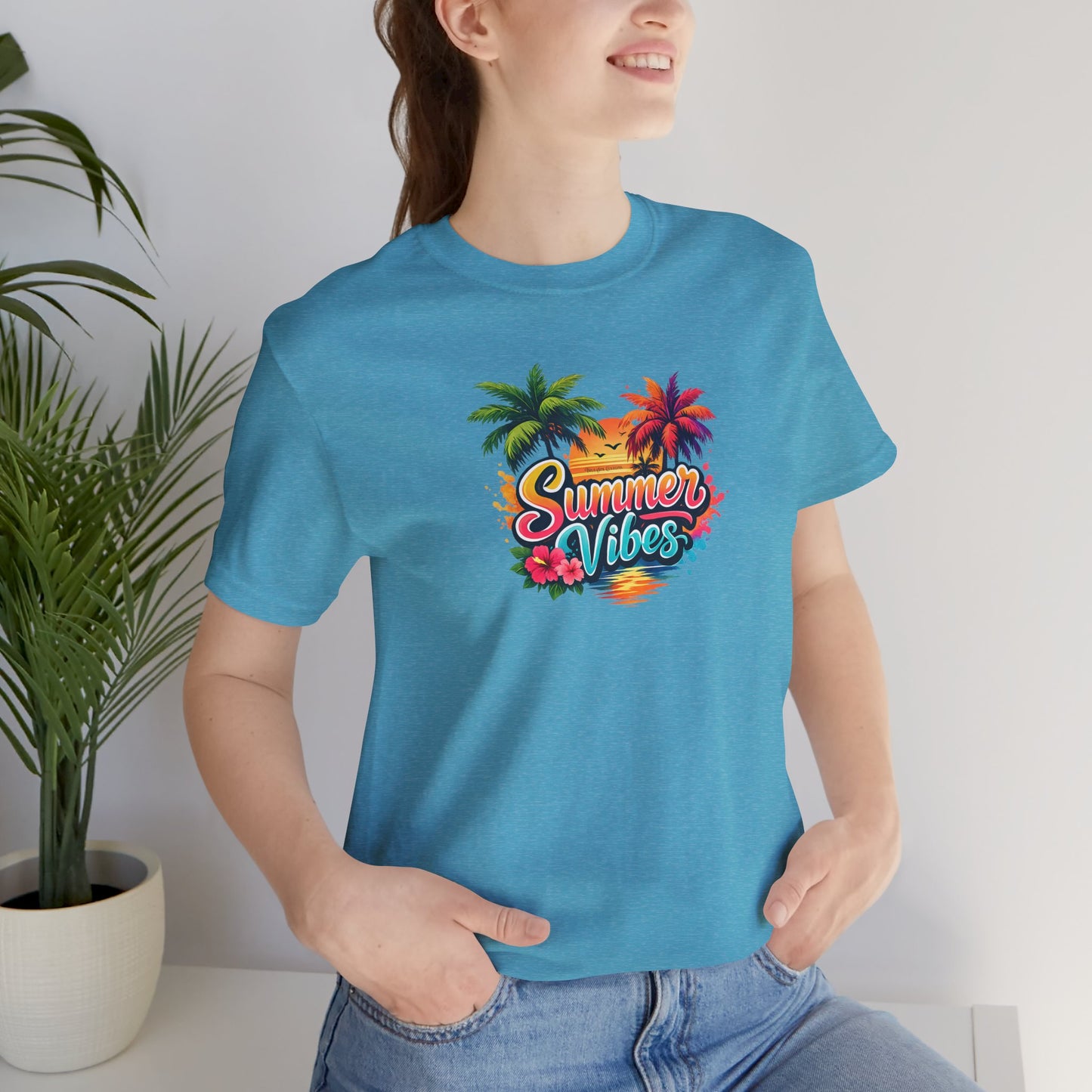 Summer Vibes T-Shirt – Tropical Palm Beach Tee