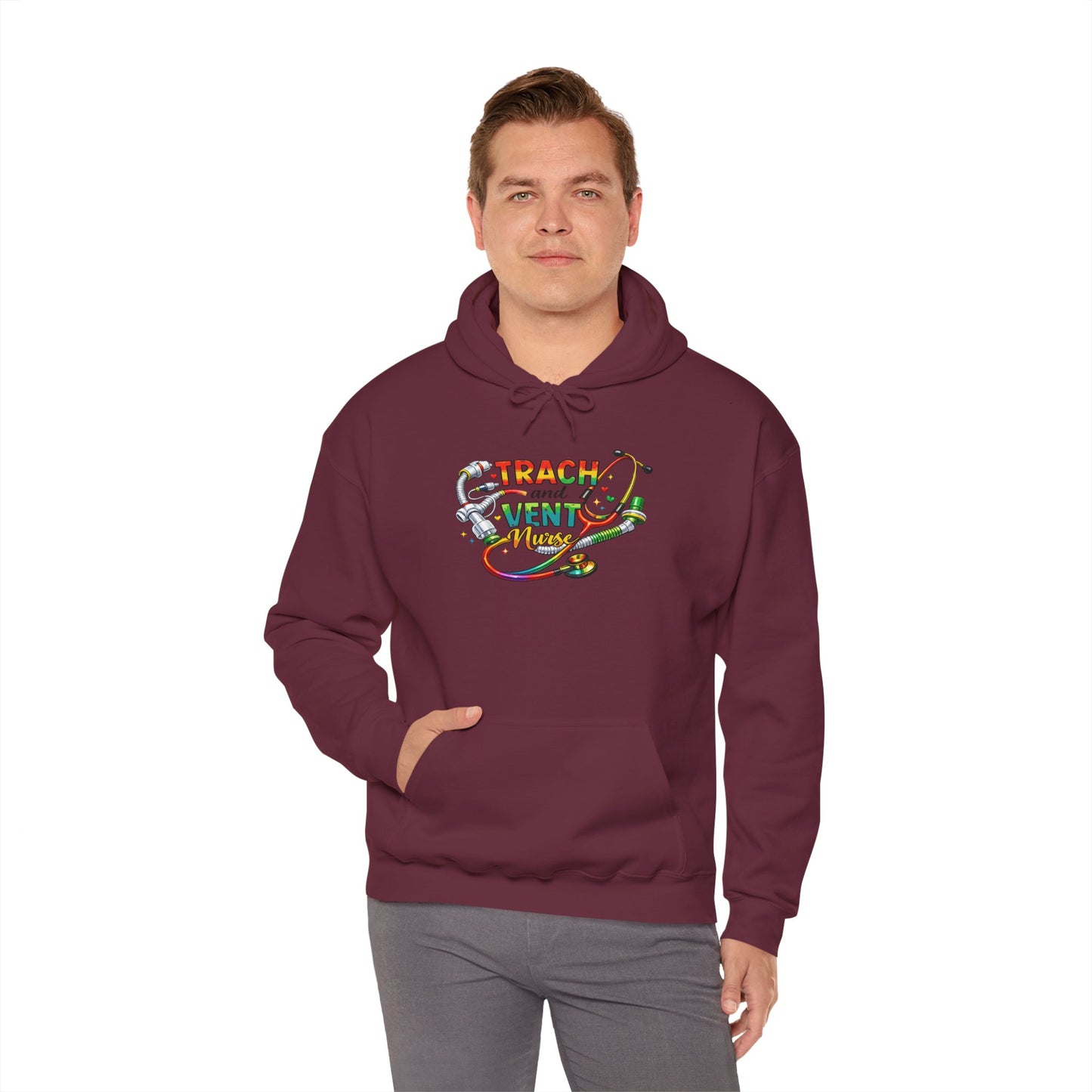 TRACH & VENT Nurse bold color Pullover