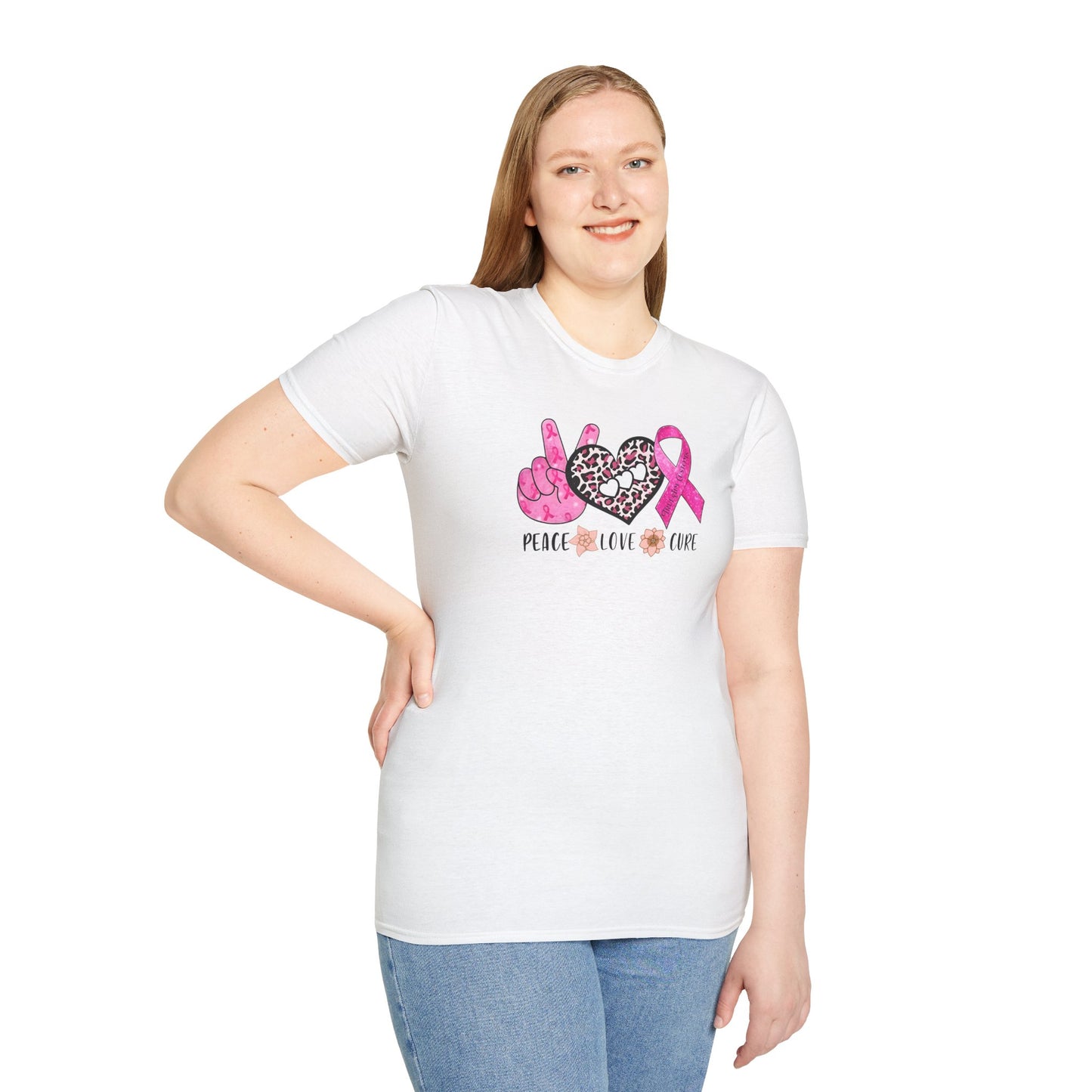 Breast Cancer Awareness Peace Love Hope T-Shirt