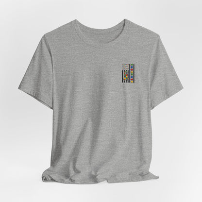 Autism Awareness Flag T-Shirt — Puzzle Ribbon Support Tee
