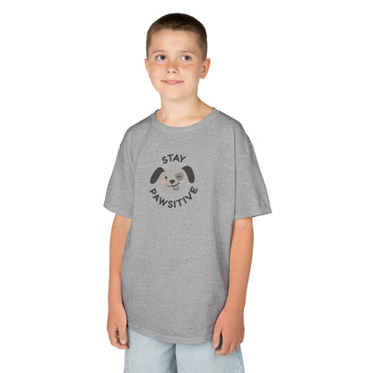 Kids T-Shirt — "Stay Pawsitive" Sloth Tee (Cute Animal Positivity Shirt)