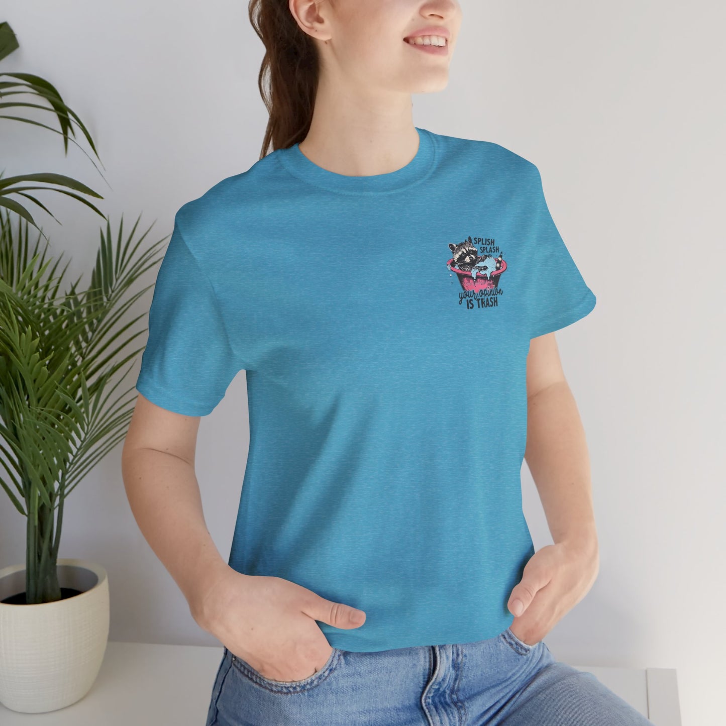 Raccoon 'Splish Splash, Your Opinion Is Trash' Graphic Tee