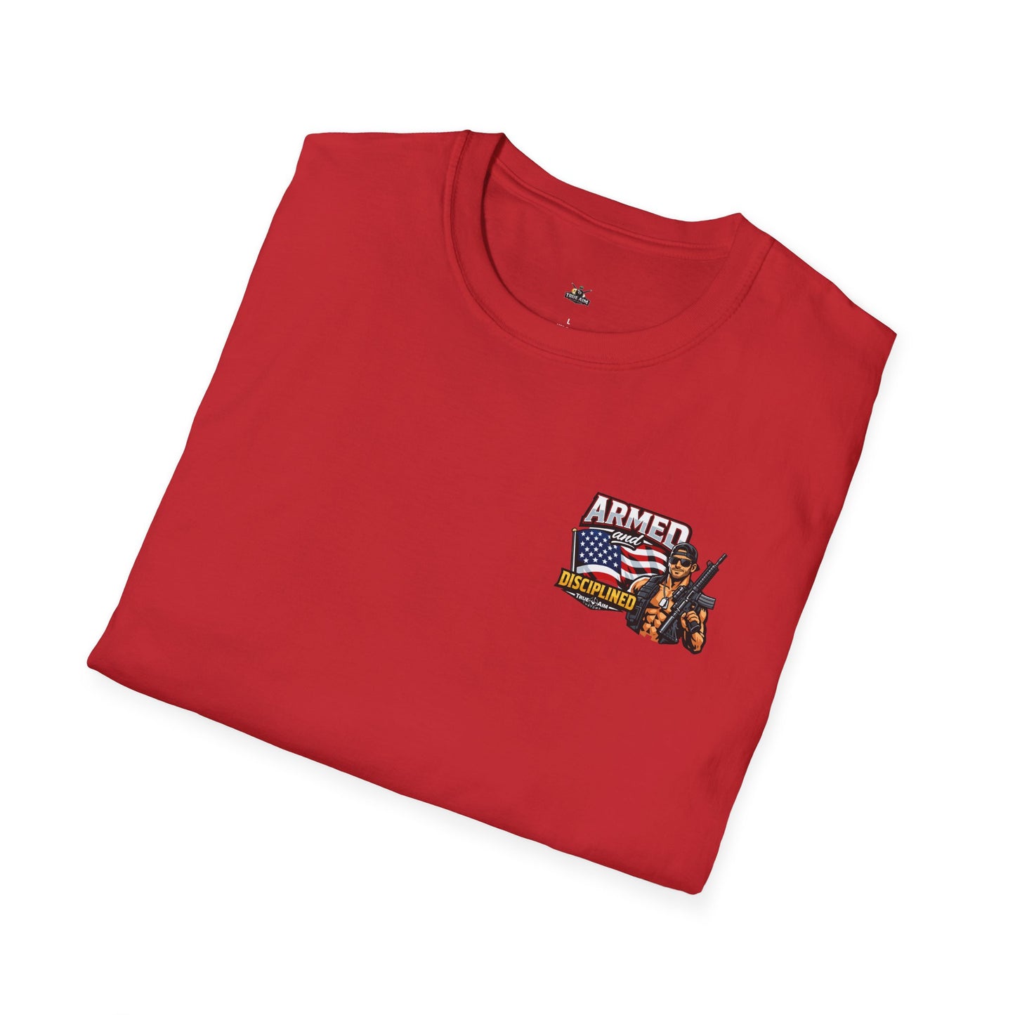 Armed and Disciplined T-Shirt — Patriotic Rifle Graphic Tee