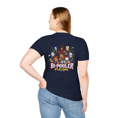 Horror Icons "Bi-Pooler Players" Graphic T-Shirt