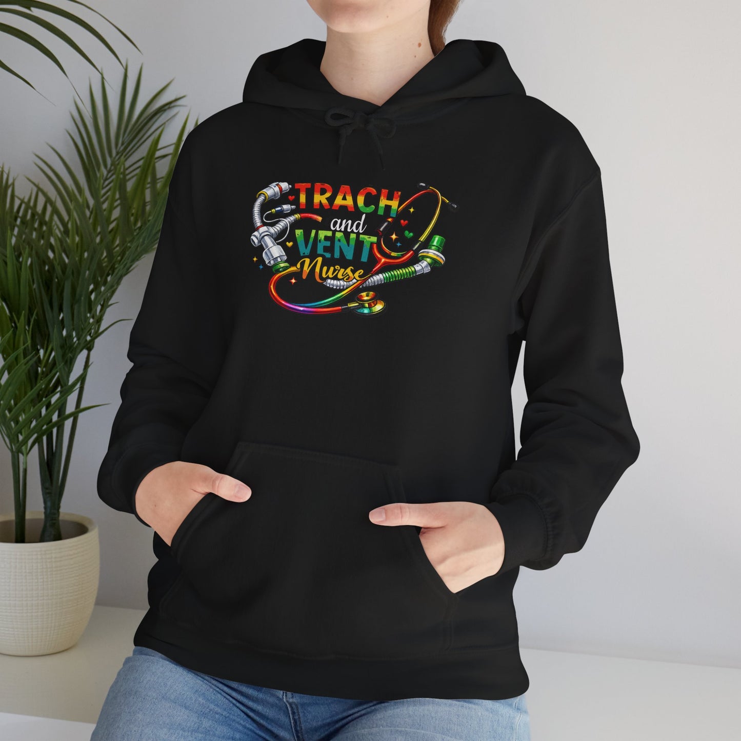 TRACH & VENT Nurse bold color Pullover