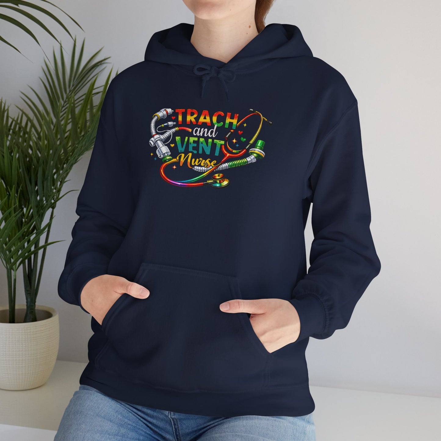 TRACH & VENT Nurse bold color Pullover