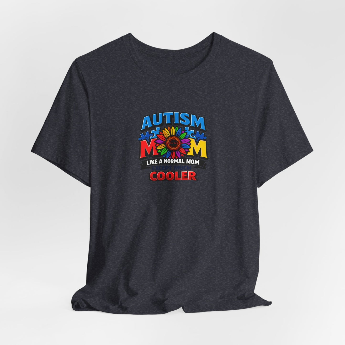 'Autism Mom: Like a normal mom except much cooler' Colorful Puzzle Design