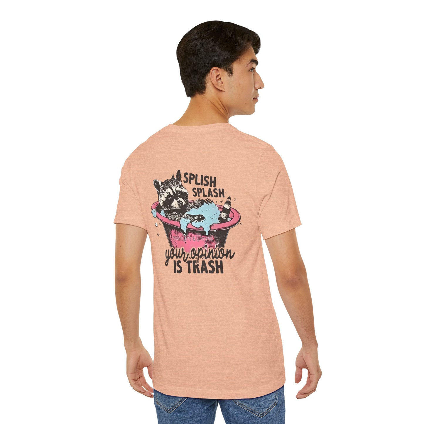 Raccoon 'Splish Splash, Your Opinion Is Trash' Graphic Tee