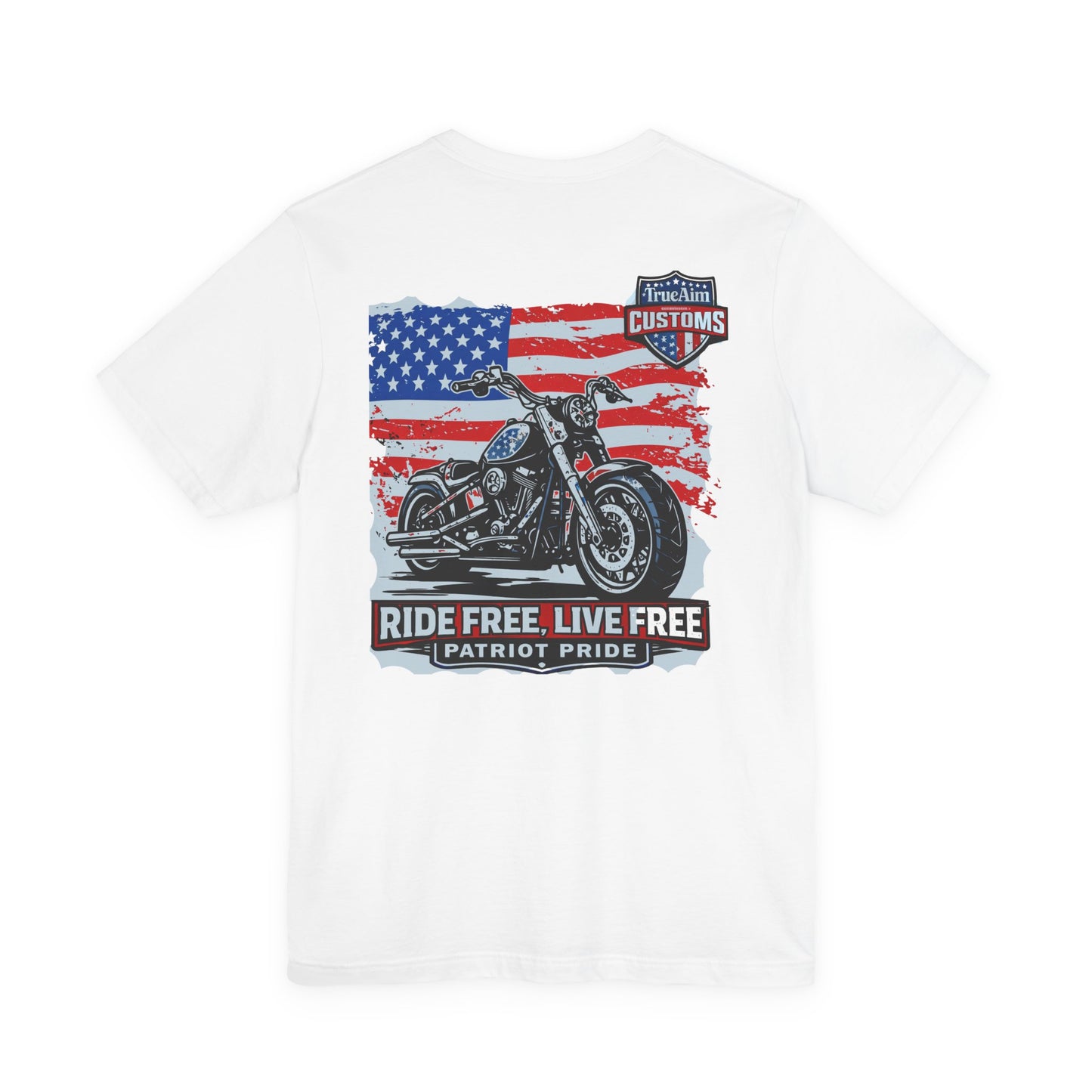 Freedom Motorcycle T-Shirt – American Flag Biker Tee