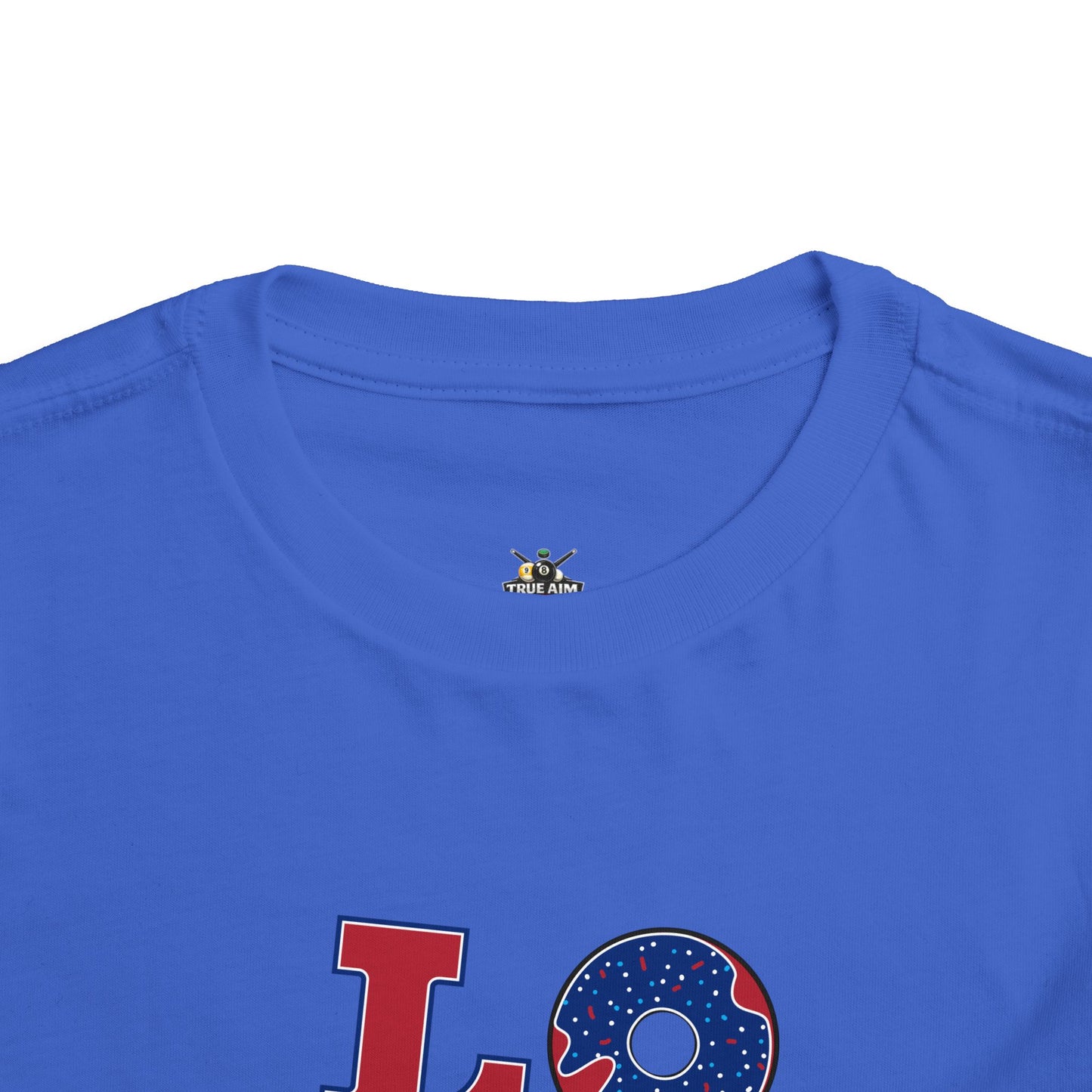 Patriotic "LOVE" Toddler Tee — American Flag 4th of July Baby Shirt