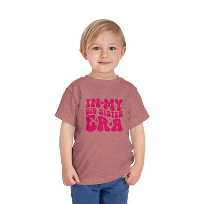 Toddler Tee — "In My Big Sister Era" Retro Pink Announcement Shirt