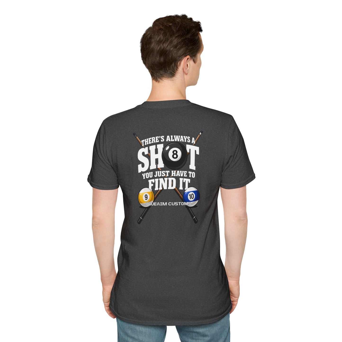 ‘Always A Shot' Billiards Cue & 8-Ball Graphic