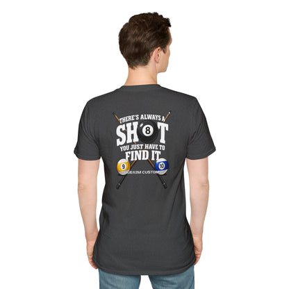 ‘Always A Shot' Billiards Cue & 8-Ball Graphic