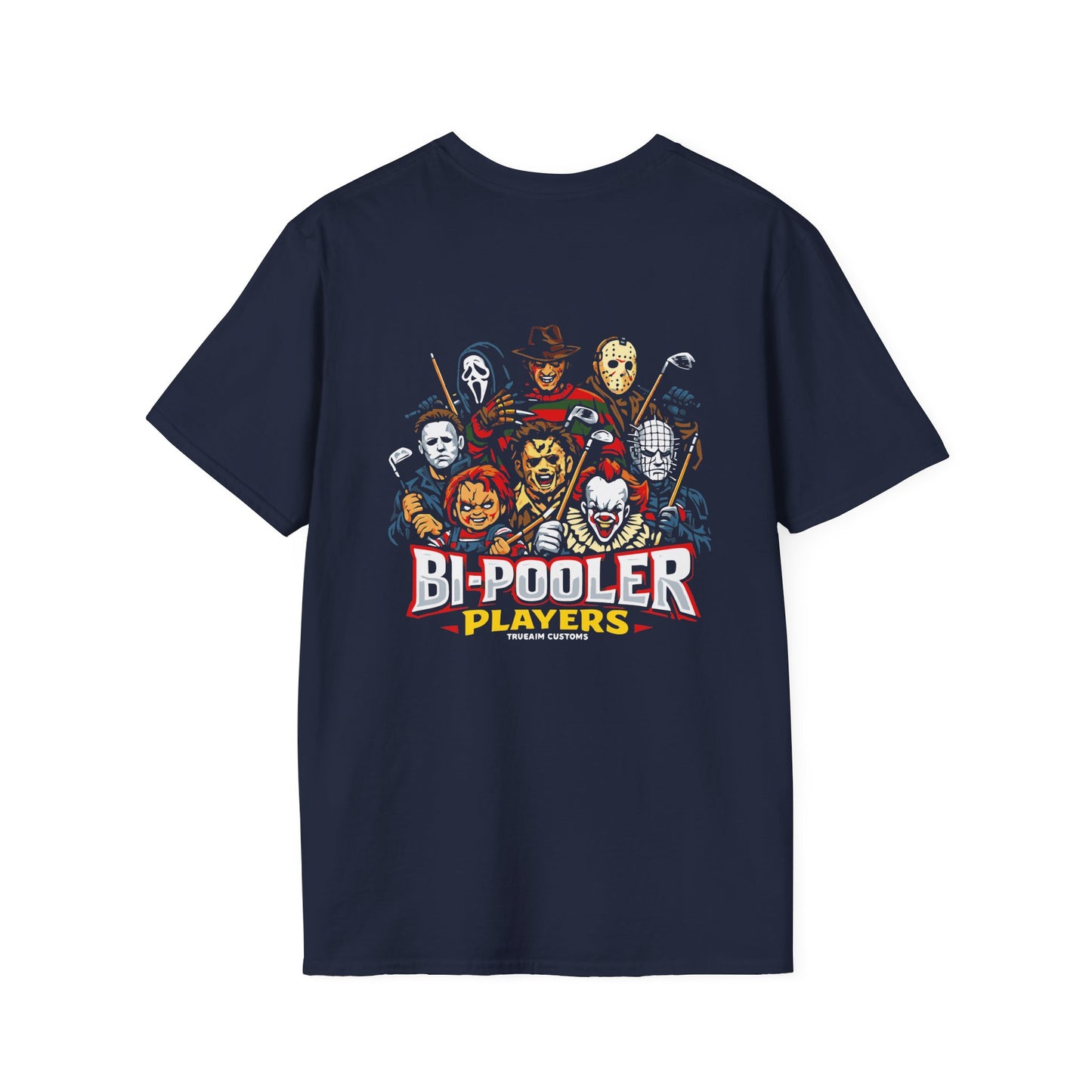 Horror Icons "Bi-Pooler Players" Graphic T-Shirt