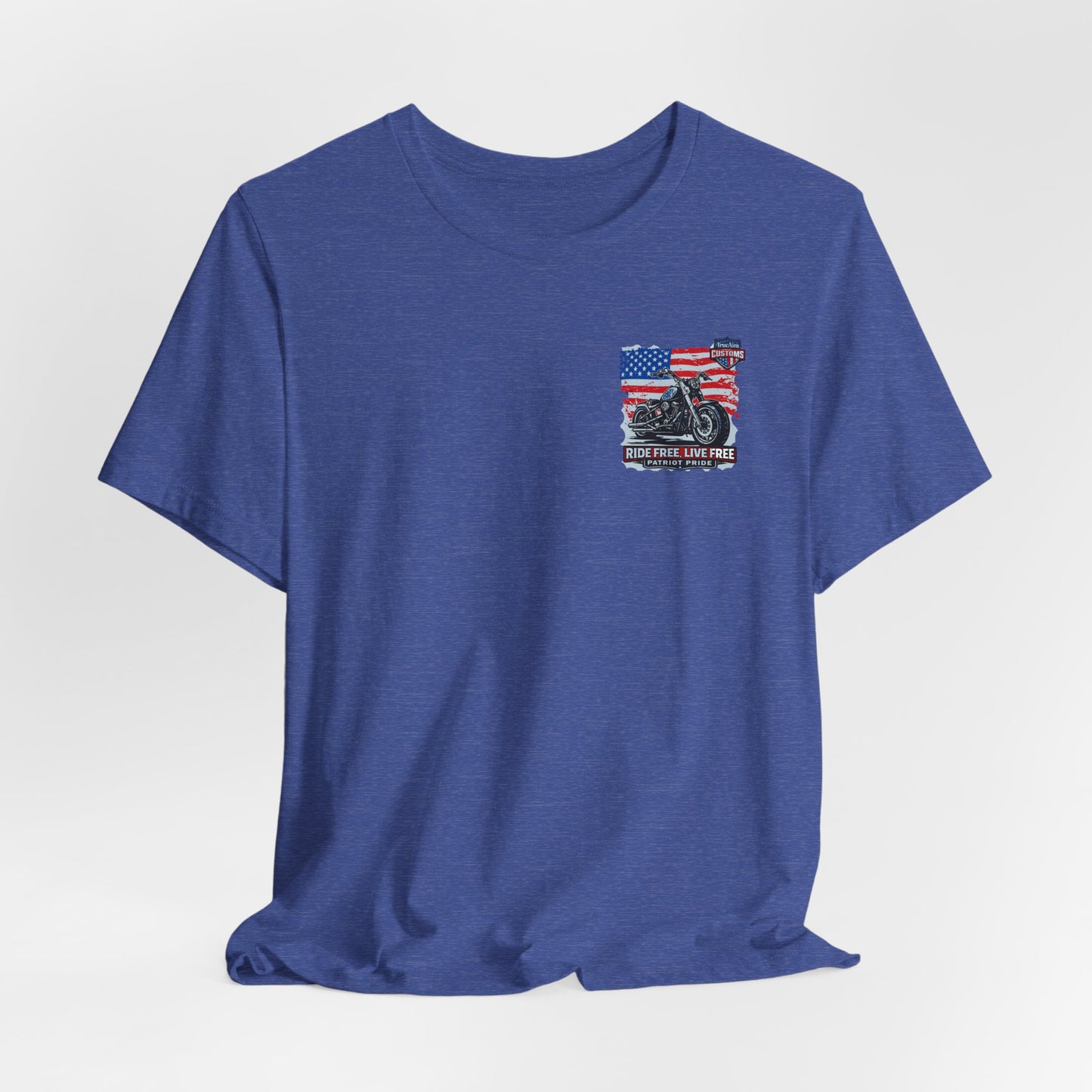 Freedom Motorcycle T-Shirt – American Flag Biker Tee