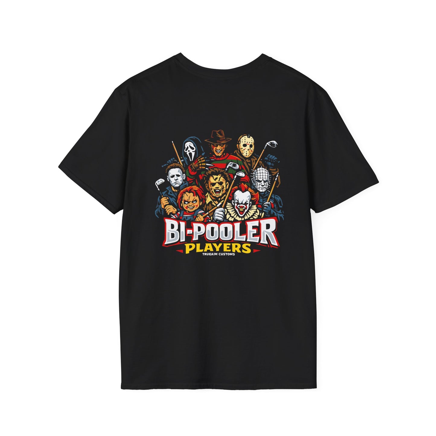 Horror Icons "Bi-Pooler Players" Graphic T-Shirt