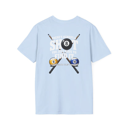 ‘Always A Shot' Billiards Cue & 8-Ball Graphic