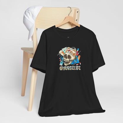 Nurse life Skull Graphic Tee