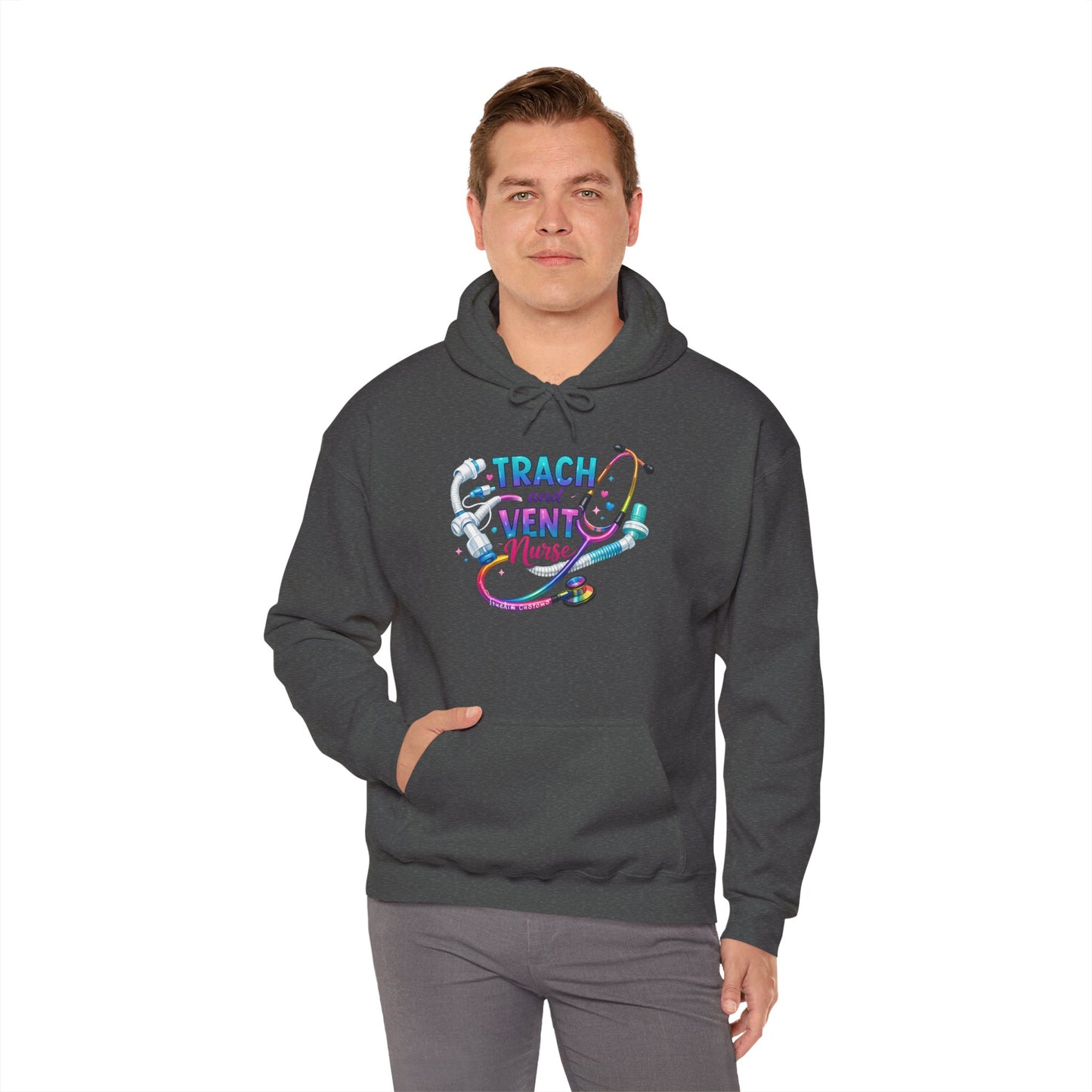 TRACH and VENT nurse Unisex Heavy Blend™ Hooded Sweatshirt