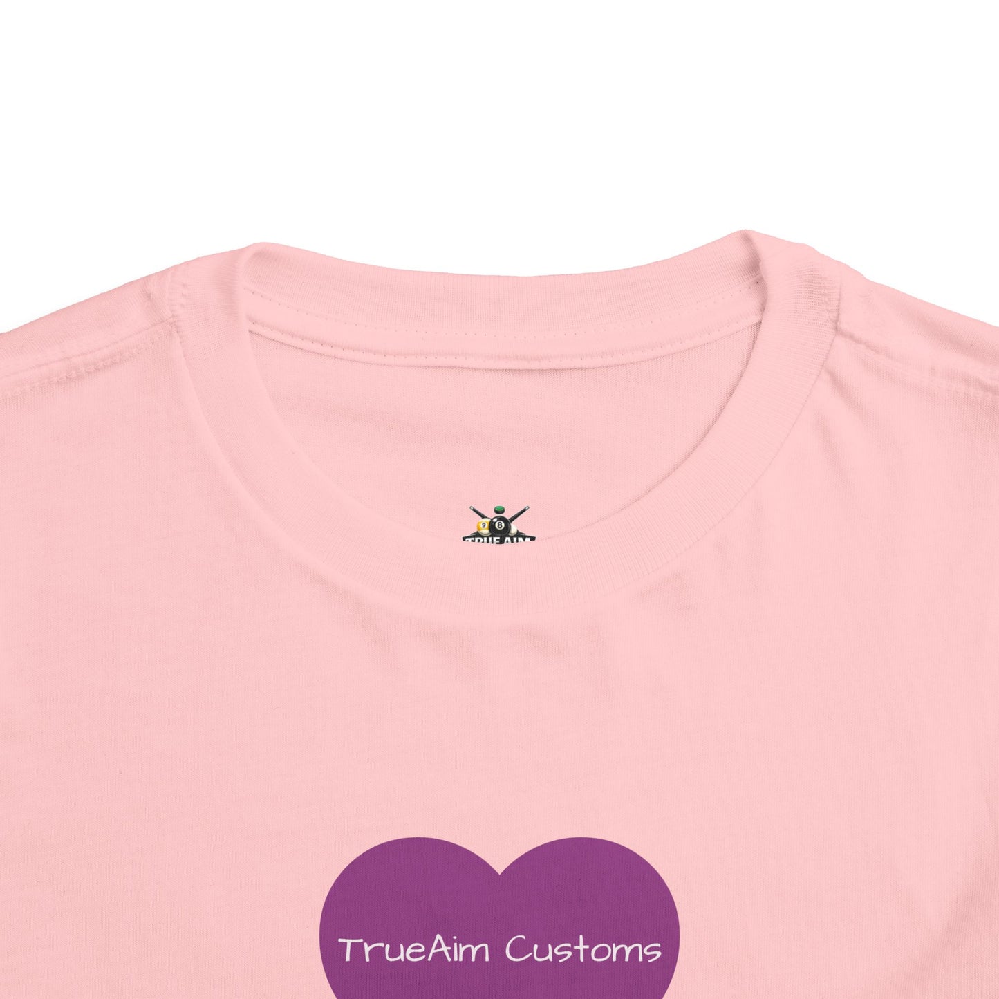 Toddler Tee — Purple Heart Graphic Kids Shirt, Cute Valentine's or Everyday Baby Gift