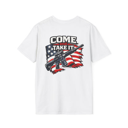 Come and Take It, American Flag Rifle Graphic Patriotic Tee