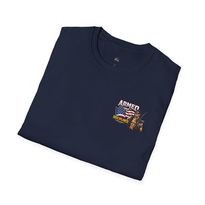 Armed and Disciplined T-Shirt — Patriotic Rifle Graphic Tee