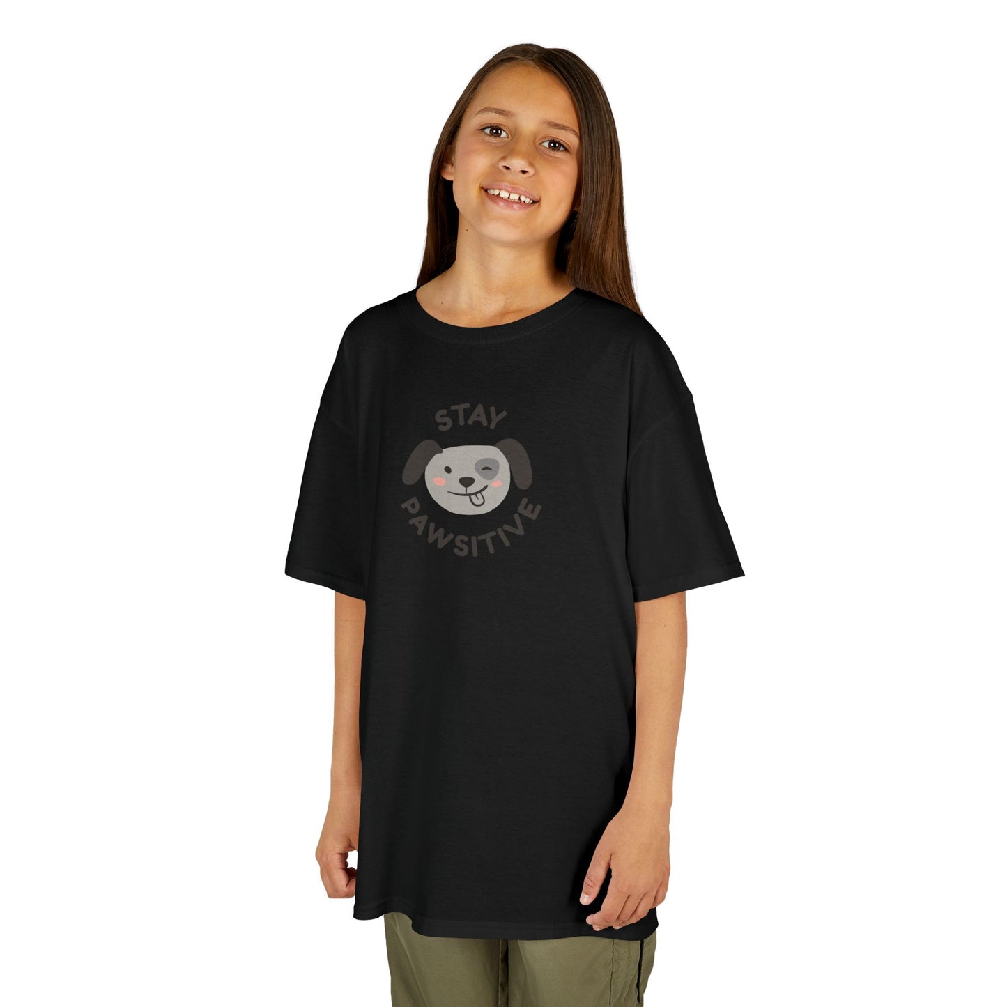 Kids T-Shirt — "Stay Pawsitive" Sloth Tee (Cute Animal Positivity Shirt)