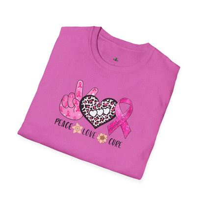 Breast Cancer Awareness Peace Love Hope T-Shirt