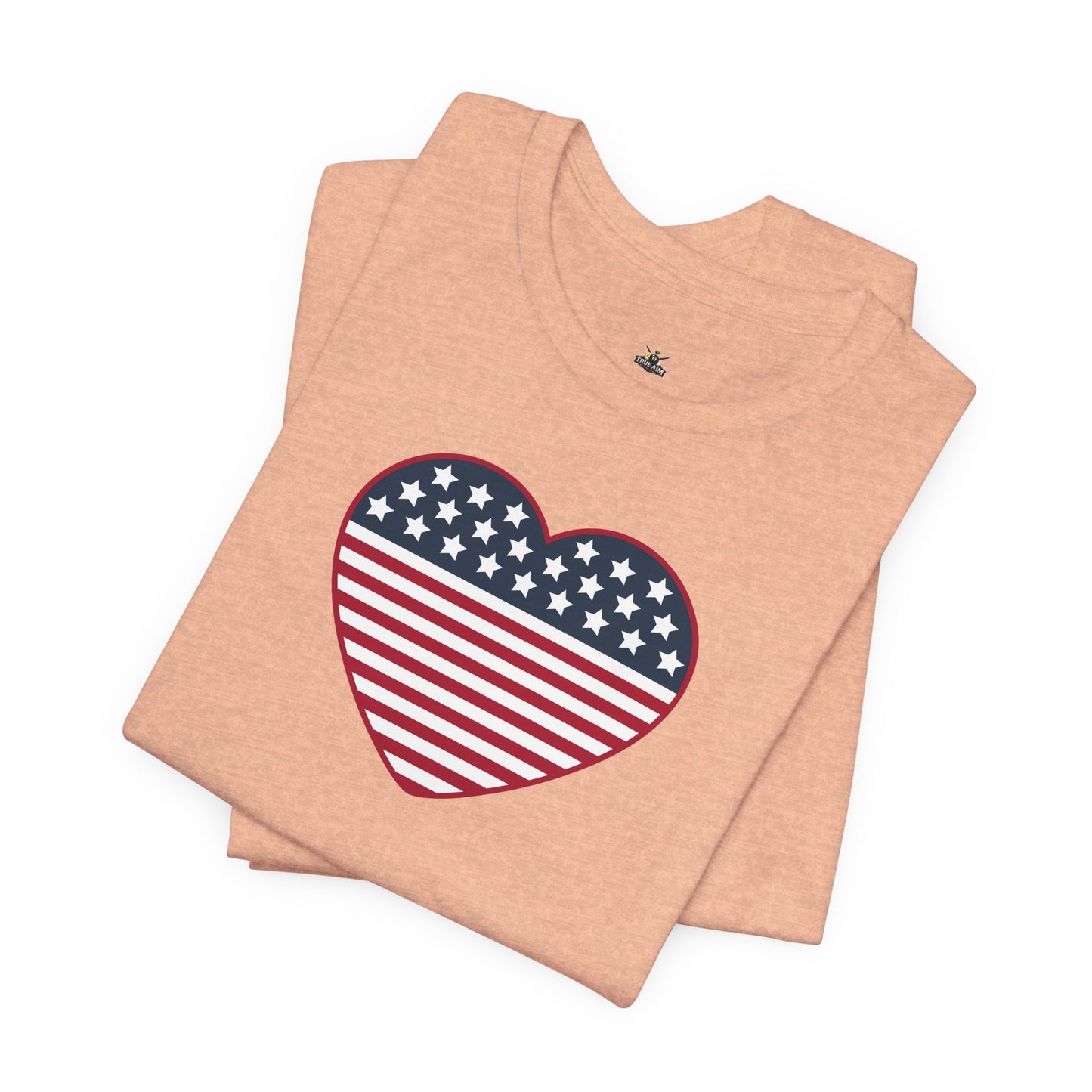 Patriotic Heart T-Shirt — American Flag Heart Tee for 4th of July & Independence Day