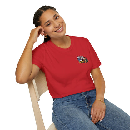 Armed and Disciplined T-Shirt — Patriotic Rifle Graphic Tee