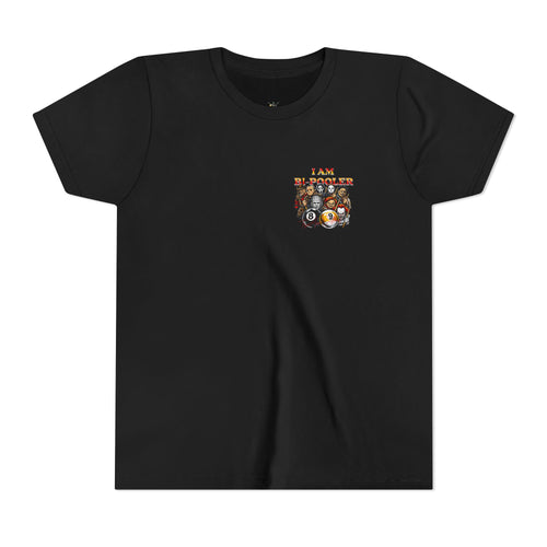 Youth AND TEEN Tee — "I Am Bi-Pooler" Horror Characters 8-Ball Billiards Graphic