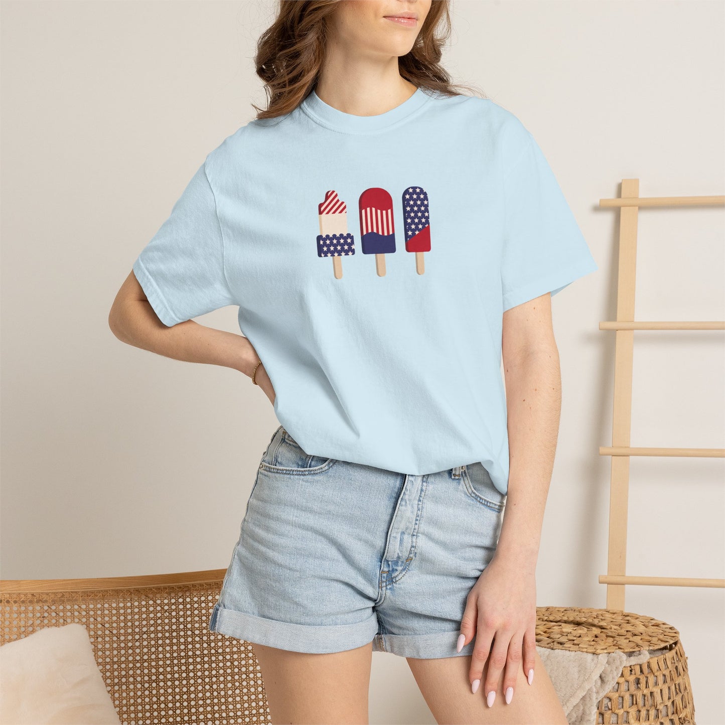 Patriotic Popsicle T-Shirt — USA Flag Ice Cream Graphic Tee