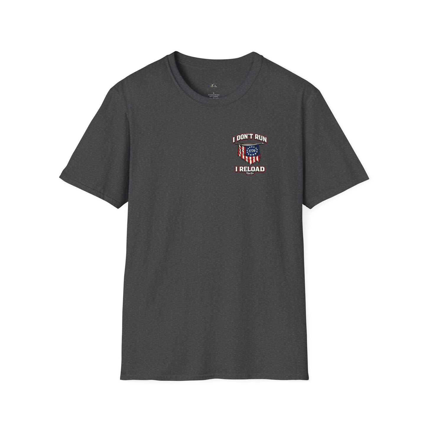 American Flag, AR 15- I don't run I reload 2A tee shirt unisex