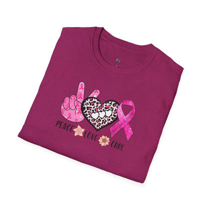 Breast Cancer Awareness Peace Love Hope T-Shirt