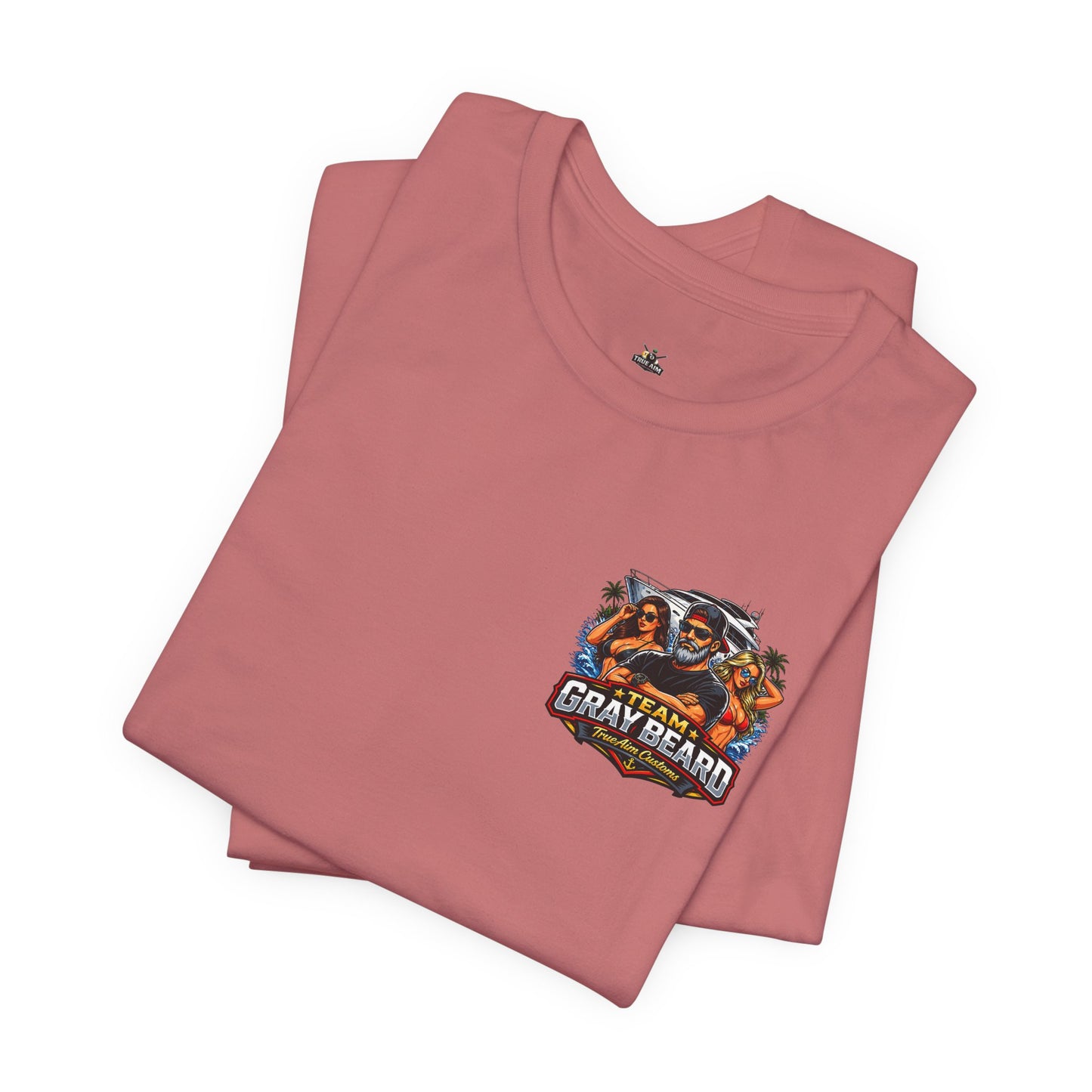 Team Gray Beard T-Shirt — Vintage Beach Boat Fishing Crew Tee