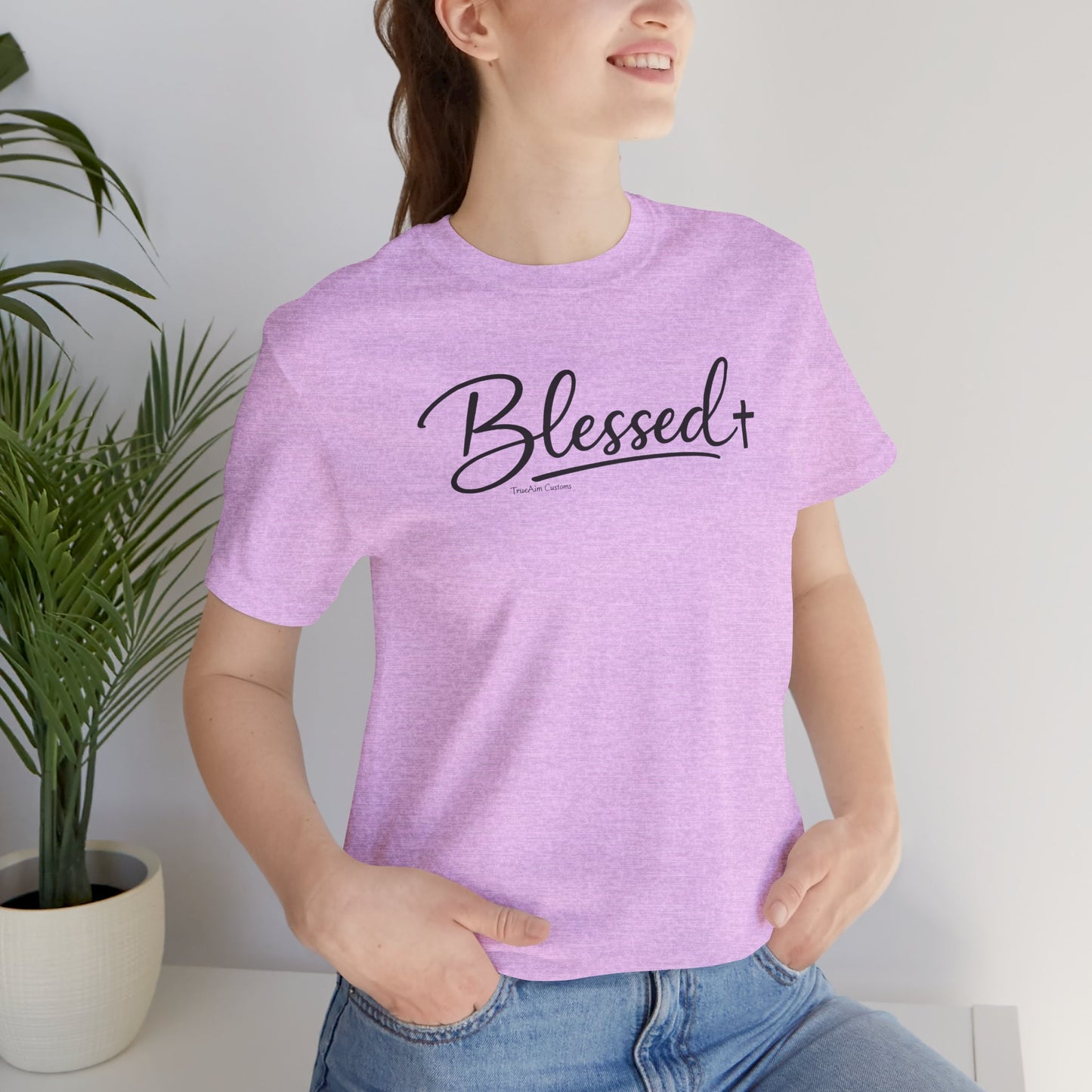 Blessed Minimalist Tee - White Short Sleeve Shirt