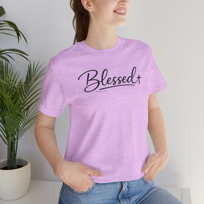 Blessed Minimalist Tee - White Short Sleeve Shirt