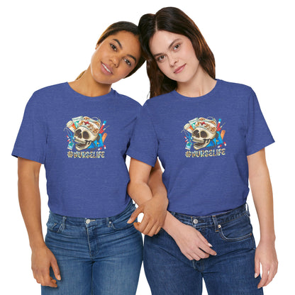 Nurse life Skull Graphic Tee