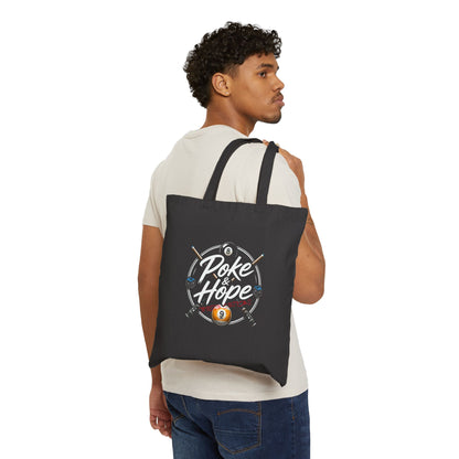 "Poke & Hope" / True Aim Billiards Canvas Tote