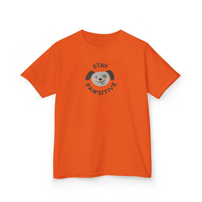 Kids T-Shirt — "Stay Pawsitive" Sloth Tee (Cute Animal Positivity Shirt)