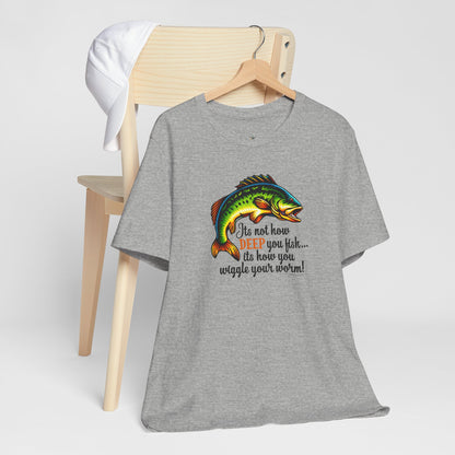 "It's Not How Deep You Fish” Funny Hook Tee
